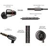 image1MORE Quad Driver inEar Earphones HiRes High Fidelity Headphones Warm Bass Spacious Reproduction High Resolution Mic inLine Remote SmartphonesPCTablet  SilverGray