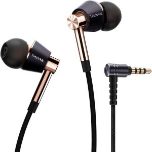 image1MORE Triple Driver InEar Earphones HiRes Headphones with High Resolution Bass Driven Sound MEMS Mic InLine Remote High Fidelity for SmartphonesPCTablet  SilverGold