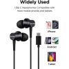 image1MORE 2Pack PistonFit Headphones USBC in Ear Ear Buds with Mic Wired Earbuds Noise Isolation Control Button Comfortable Earphones for iPhone 171615SamsungTablet SilverGrey