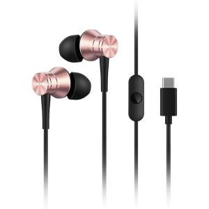 image1MORE 2Pack PistonFit Headphones USBC in Ear Ear Buds with Mic Wired Earbuds Noise Isolation Control Button Comfortable Earphones for iPhone 171615SamsungTablet SilverPink