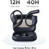 image1MORE S70 Open Ear Headphones  True Wireless Bluetooth Open Earbuds Comfortable Out of Ear Earbuds Balance AIR IPX5 Waterproof 40H Playtime App Control Clear Calls BlackBlack