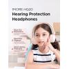 image1MORE HQ20 Kids Headphones Noise Cancelling Headphones for Kids Smart Hearing Protection 758595dB Safe Volume Limit Microphone 65H PlaytimeFoldable Headphone for StudyTabletiPad WhitePink