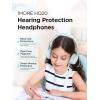 image1MORE HQ20 Kids Headphones Noise Cancelling Headphones for Kids Smart Hearing Protection 758595dB Safe Volume Limit Microphone 65H PlaytimeFoldable Headphone for StudyTabletiPad WhiteBlue