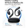 image1MORE S51 Open Ear Headphones  Lightweight Secure Fit Open Ear Earbuds Wireless Bluetooth 40H Playtime Bass More IPX5 Waterproof Clear Calls Game ModeBlack